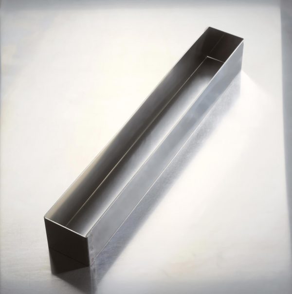 009922 PCB MOULE INOX BÛCHE CARRÉE 50X7 - H. 7 CM1PCE ***S/CD***