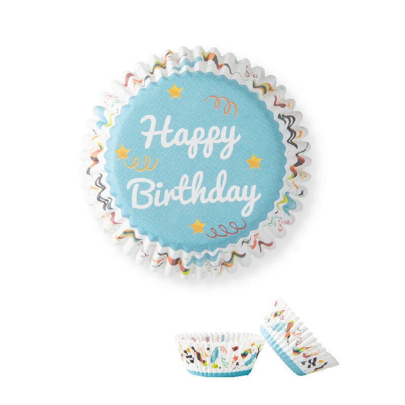 +1090304 CAISSETTE CUPCAKE HAPPY BIRTHDAY 50PCES***S/CDE***