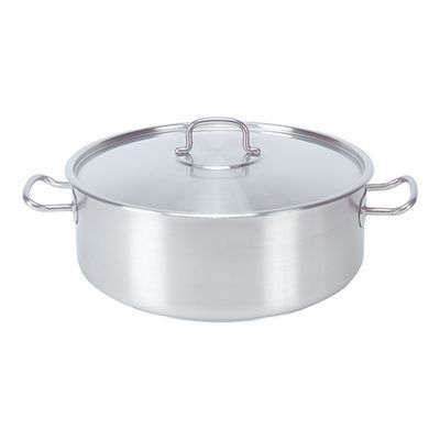 PUJADAS ROESTVRIJSTALEN RONDEAU-LAAG POT 30XH12CM-8.4L A/C
