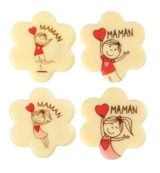 2010833 LOVE MOM FLOWER 3.5CM 120PCS