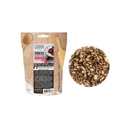 PATISDECOR GEKARAMELISEERDE ZONNEBLOEMPITEN 100GR