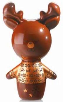 060596 PCB MOULDS "REINDEER JEAN RUDOLPHE" THERMOFORMED 15X9 CM -± 105 G PACK OF 10 PCES ***s/cd***