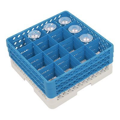 CATERRACKS 16 COMPARTMENT LOCKER + 3 RAISERS 50X50XH22CM
