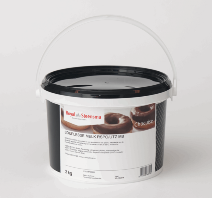 RSPO MELKCHOCOLADE GLAZUUR ZACHTHEID 3KG