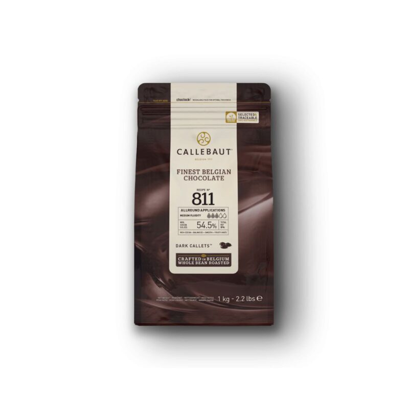 CALLEBAUT 811-E1-U68 FONDANT CALLETS 55%  KARTON VAN 6 ZAKKEN X 1KG = KG