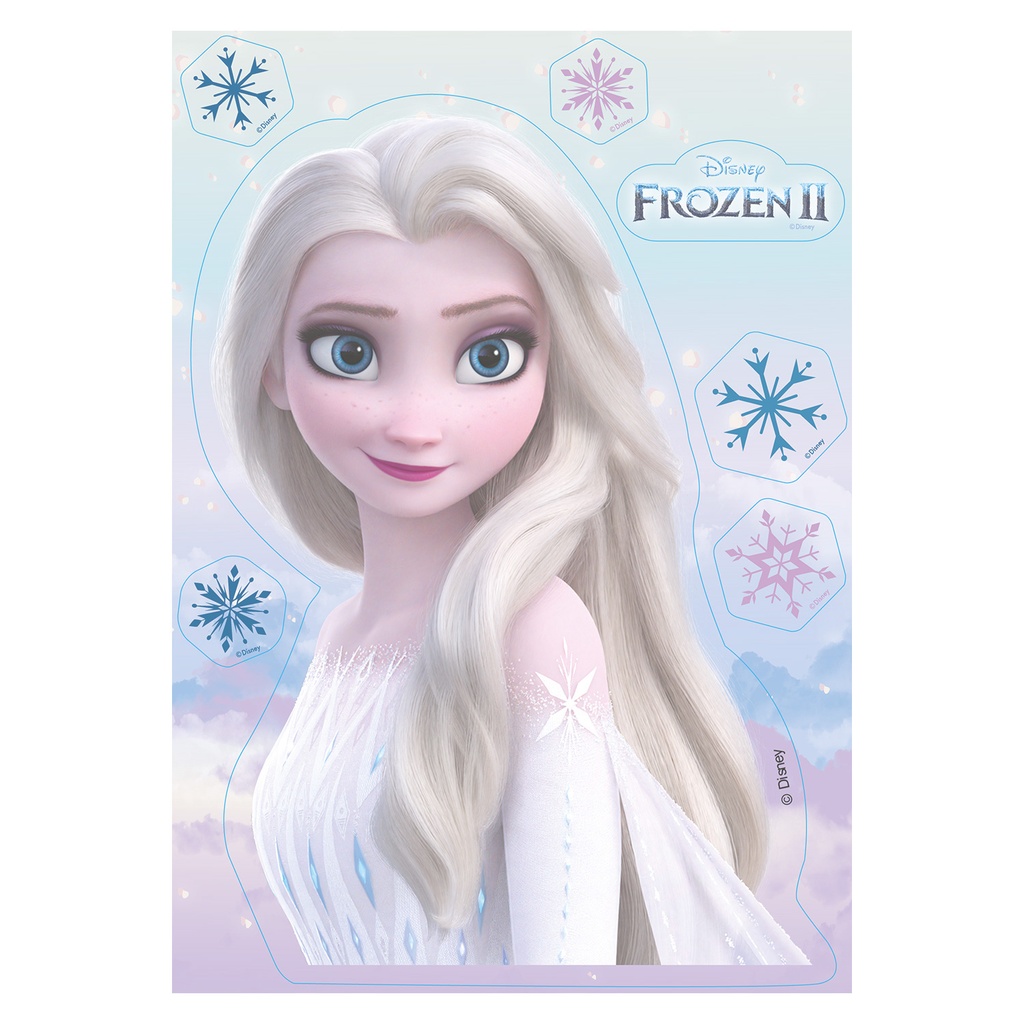 WAFER SILHOUET ELSA FROZEN 14,8X21CM