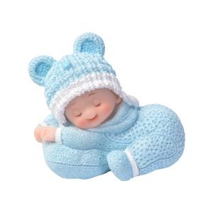 SLAPENDE BABYJOGEN/BLAUWE FIGUUR 8CM