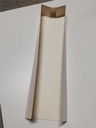 CARTON HOT DOG SUPPORT WHITE 28X7.5CMX3CM 500PCS