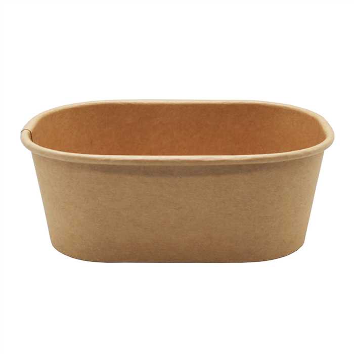 KRAFT+PE DISH 17X12X6CM 750ML 25PCS