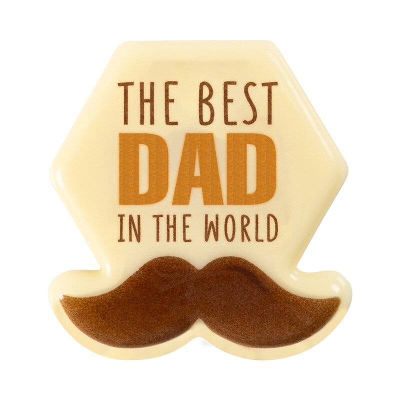 2011035 PLAQUETTE MOUSTACHE BEST DAD 3,8 CM 120PCS ***S/CDE***