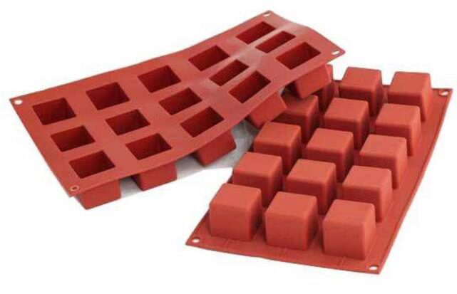 SILIKOMART SF105 MOULE 15 CUBES 35X35 HT 35MM   42ML ANTI-ADHESIF GN1/3 -50° À 250°