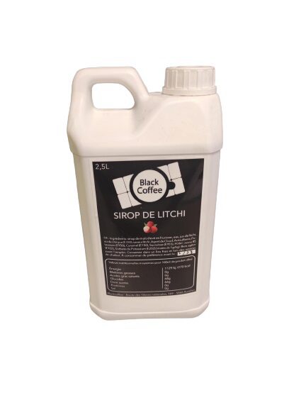BLACK COFFEE SIROOP LYCHEE SMAAK 2,5L KAN