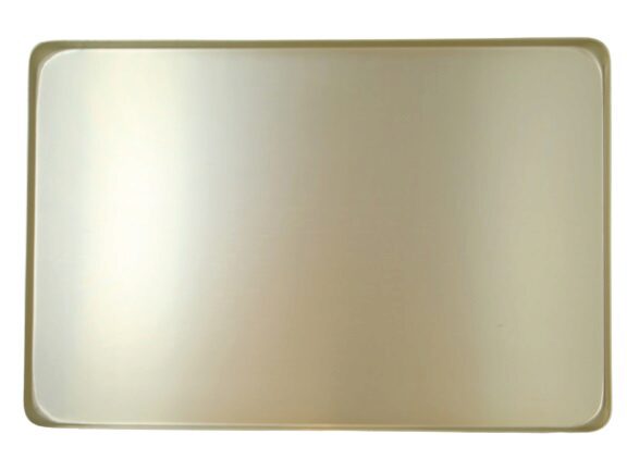 GOLD ALUMINUM TRAY 48X32X2CM