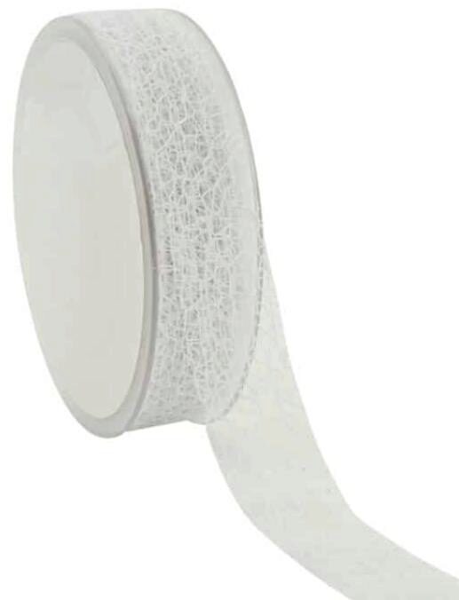 RUBAN TREILLIS BLANC 25MM X 20M