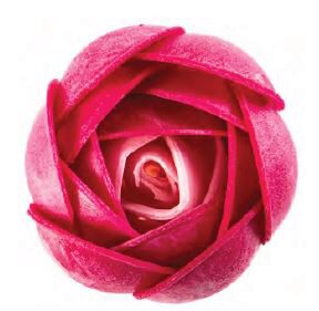 +1049638 FLEUR VALENTINE FUCHSIA/ROSE AZYME 4CM 100 PCES ****S/CD***