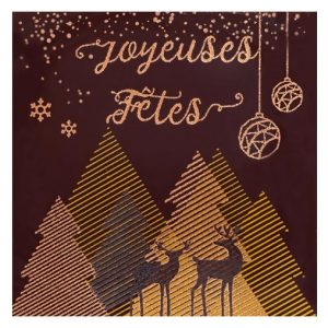 PCB SQUARES FC Happy Holidays 4 cm 120pces *** s / cd ***