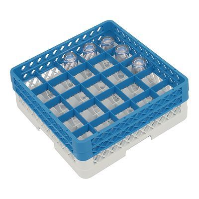 CATERRACKS CASIER 25 COMP 2 REHAUSSES 50X50XH18CM VERRES SANS PIED ***S/CDE***