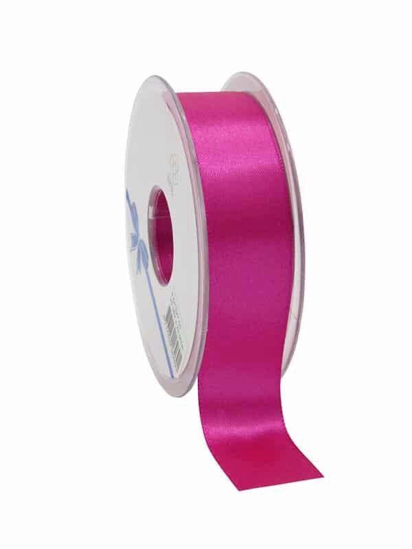 RUBAN DOUBLE FACE SATIN FUCHSIA FONCE 25MM X 25M 