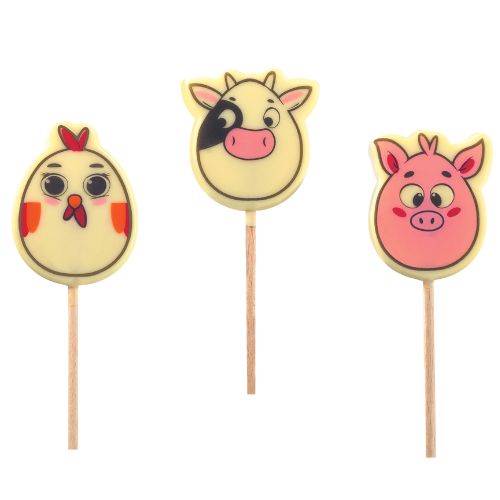 088261 PCB BLISTERS FARM ANIMAL LOLLIPOPS 45 PRINTS 3 DESIGNS 9PCS ***S/CDE***
