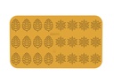 SILIKOMART SILICONE MOLD INVERNO N.12 PINE CONE 6,7X4,7CM SNOWFLAKE Ø6CM