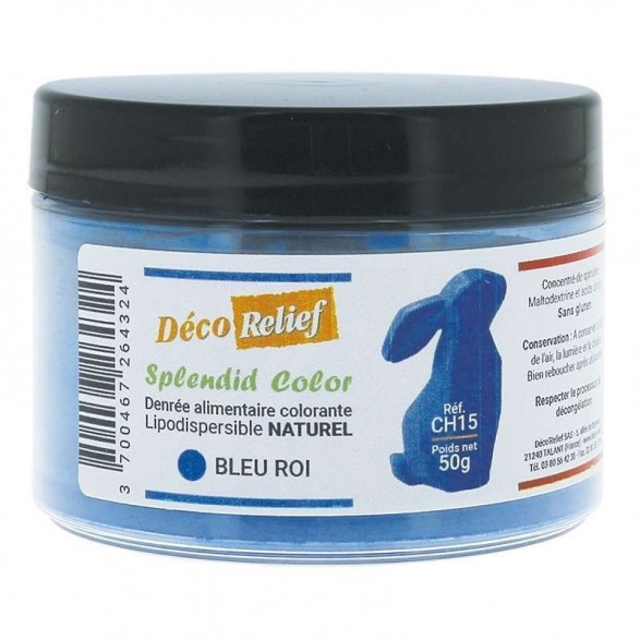 NATURAL FAT-DISPERSIBLE COLORANT ROYAL BLUE 50GR