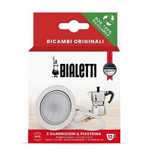 BIALETTI SET 3 GASKETS + FILTER 12T MOKA