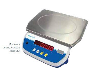 ADAM BALANCE ABW32 32KG-5GR PLATEAU 21X30CM ETANCHE IP67