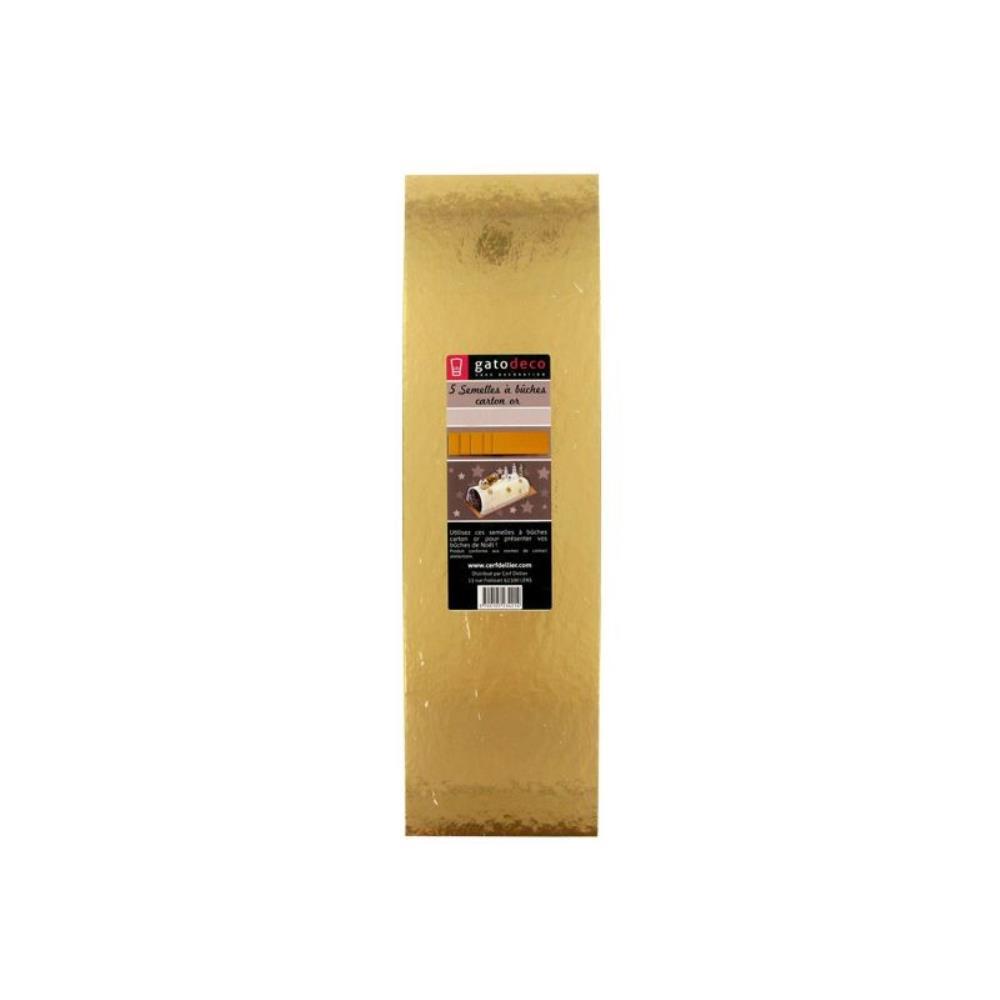 CARTON OR SOUS BUCHE 24X10CM 5 PIECES 