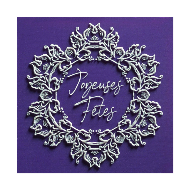 088149 PCB CARRÉS COLORÉS VIOLET RELIEF VERSAILLES 4,5CM 70PCS ***S/CDE***