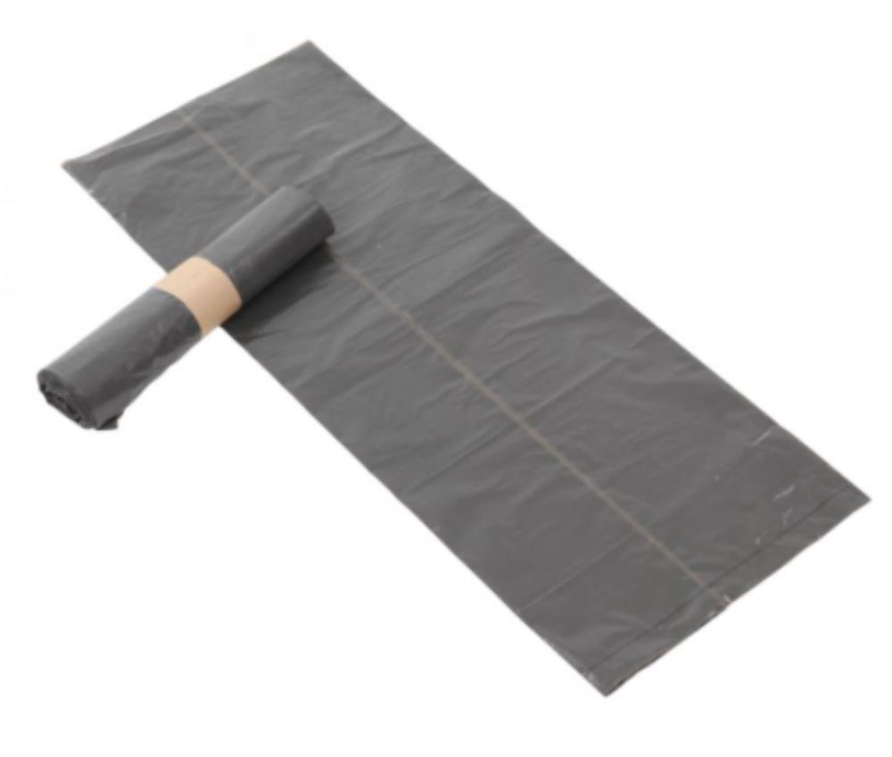 ROL VAN 25 GRIJZE VUILNISZAKKEN 60L 720X900MM HDPE