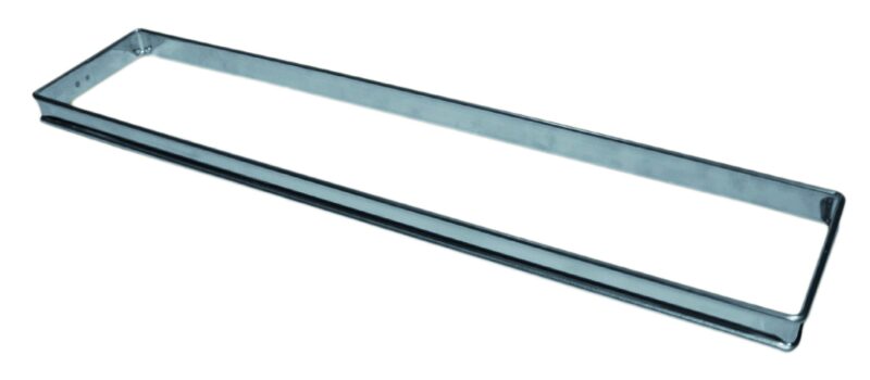 CADRE INOX RECTANGULAIRE 35X11HT2.5CM SANS FOND A FLAN