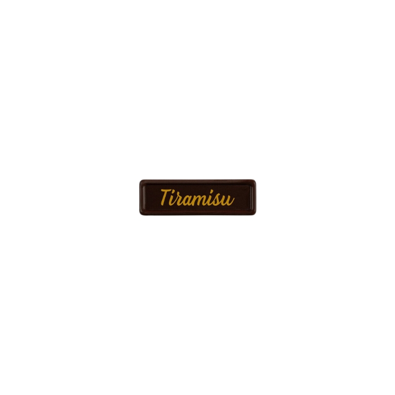 2002452 PLAQUETTE TIRAMISU 3,8X1,2 CM 300PCS ***S/CDE***