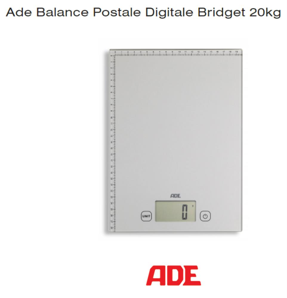 ADE BALANCE 20KG-1GR BRIDGET ARGENT KE1700 MENAGE