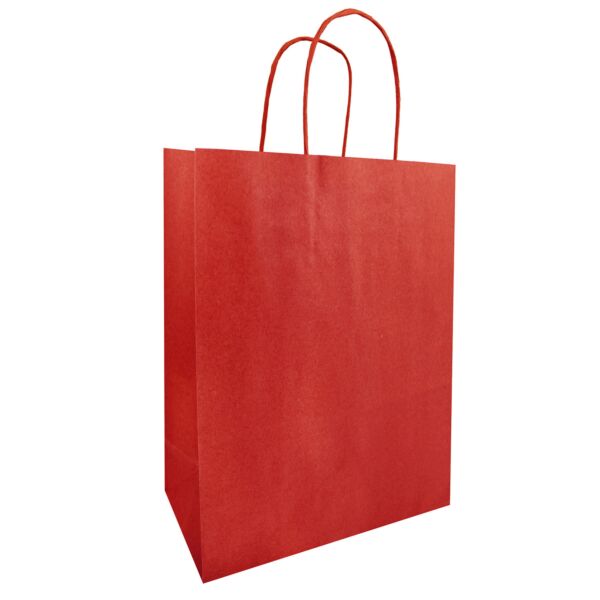 RED KRAFT BAG 35X14X44CM PACK OF 50PC FOST+ INCLUDED