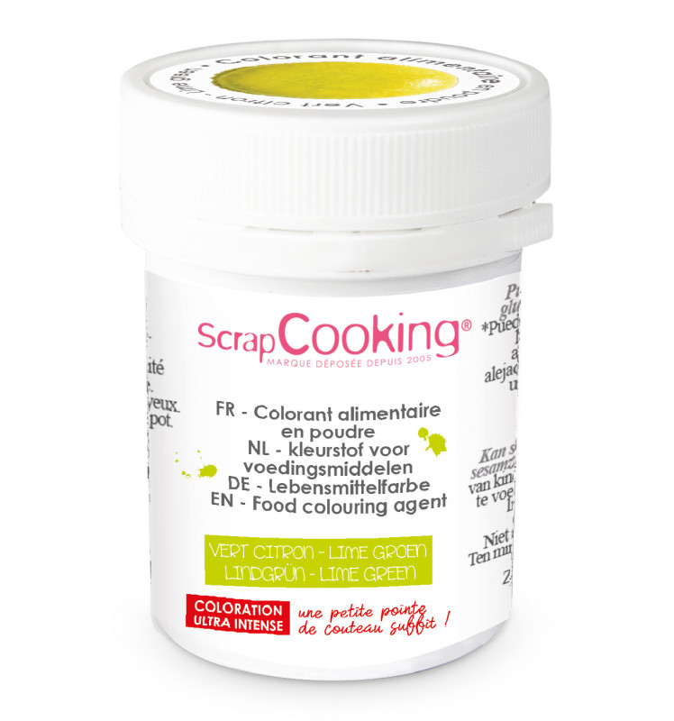 SCRAPCOOKING COLORANT ALIMENTAIRE HYDRO VERT CITRON 5GR