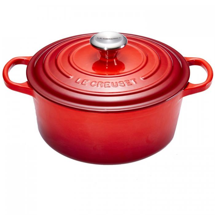 *FDS*LE CREUSET COCOTTE RONDE 34CM CERISE 12.40L 10PSIGNATURE