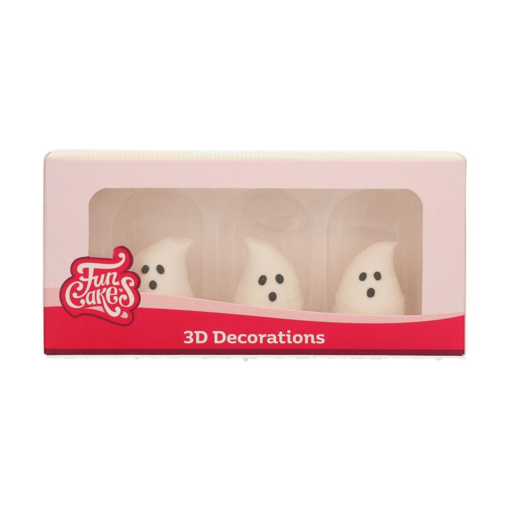 3D SUGAR GHOST FUNCAKES 3 PCES