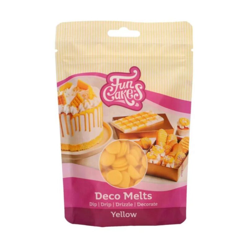 FUNCAKES DECO MELTS JAUNE 250GR