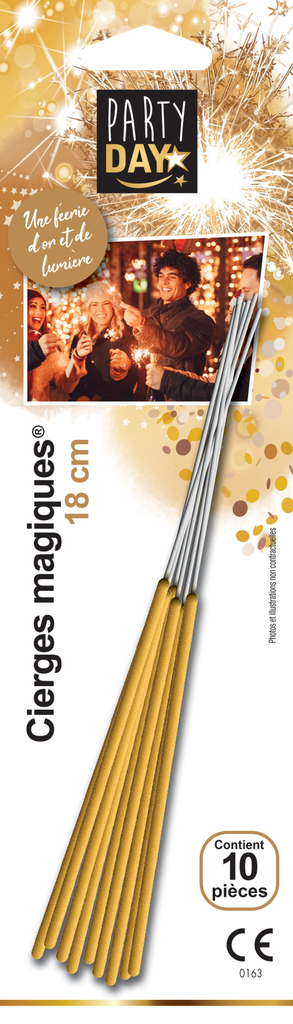 Gouden Sterretje 18CM 10 STUKS