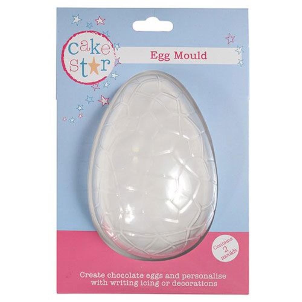 CAKE STAR MOULE CHOCOLAT DEMI OEUF CRAQUELE 14 X 9,3 X 4,9 CM 2 PCES