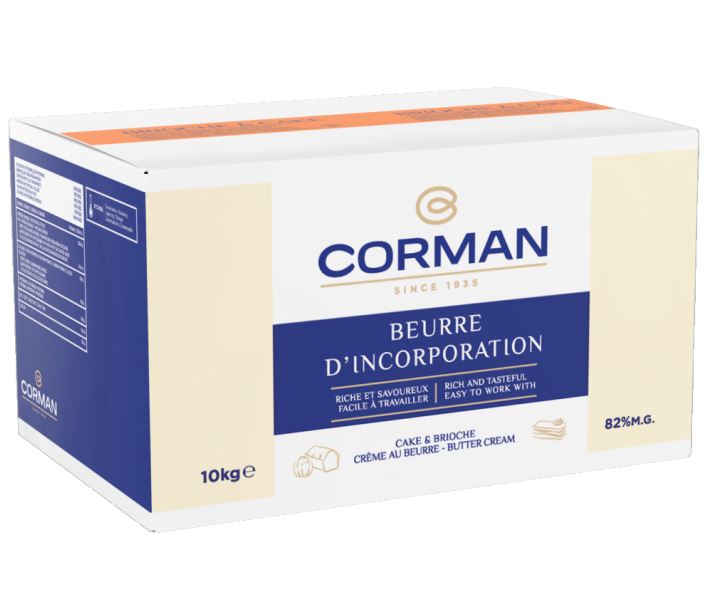 CORMAN PERFECTION BUTTER 82% BRIOCHE & CAKE COLORED CAROTENE 10 KG 0029090 - 28322901