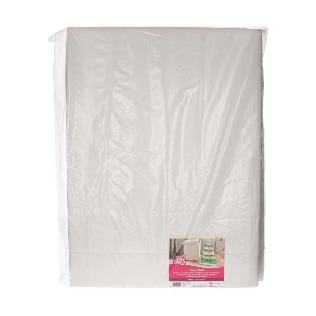 FUNCAKES BOITE A GATEAU 52X52X70CM BLANCHE FOST+ INCLUS