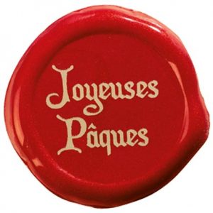 061351 PCB PAG WAX SEAL STAMPS JOYEUSES PÂQUES Ø 3.5 CM 63PCS ***S/CD***