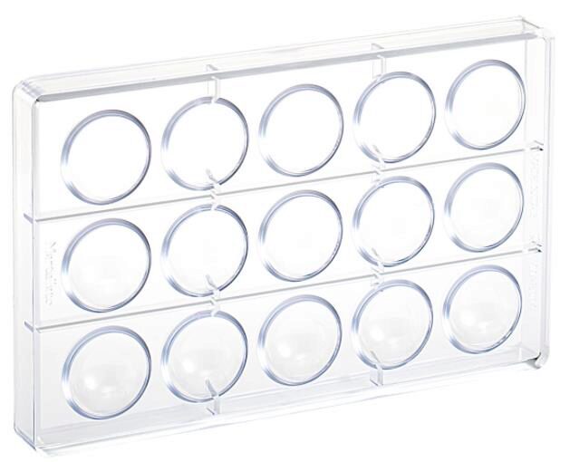 POLYCARB HALF SPHERE PRALINE MOLD DIAM 4 CM