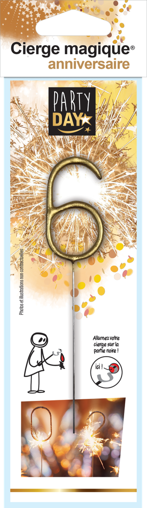 Gold Sparkler Number 6