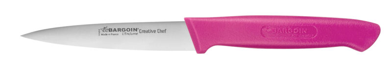 FISCHER PARING KNIFE 10CM PINK OVERMOLDED HANDLE 8337-10