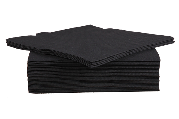*FDS*C&T PROF SERVIETTE NOIR 38X38CM 40PCES