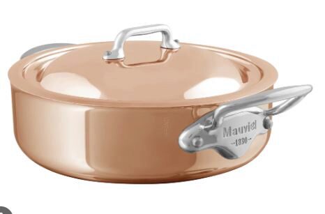 MAUVIEL M'6S RONDEAU 24CM A/C CUIVRE/INOX INDUCTION