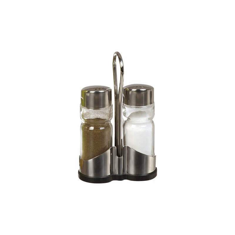 COMAS ECO 18/8 STAINLESS STEEL HOUSEHOLD SALT+PEPPER WITH HOLDER