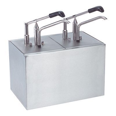 DISTRIBUTEUR 2 SAUCES INOX-2XGN1/6-200 COMMANDE LEVIER REGLABLE 30GR  !! DELAI 20/08
